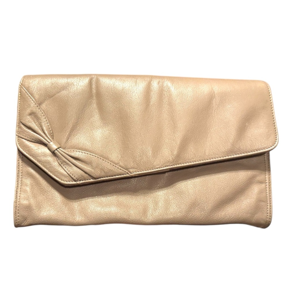Elegant Vintage Cabrelli Tan supple leather Clutch purse